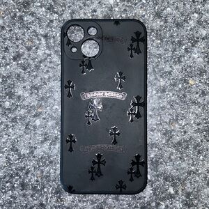 chrome hearts themed phone case black iphone 13